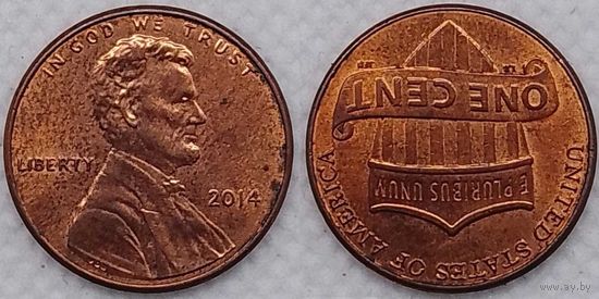 1 цент США 2014г XF
