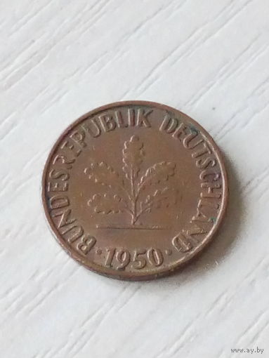 ФРГ 1 пфенниг 1950г./G/