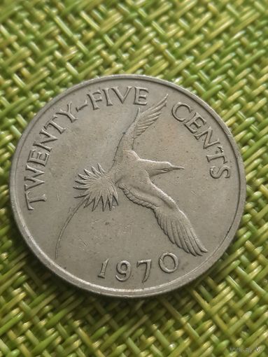 Бермуды 25 центов 1970 г