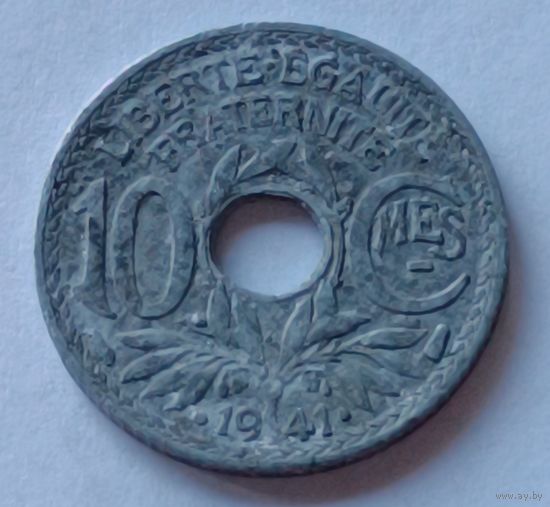 Франция.10 сантимов 1941 года