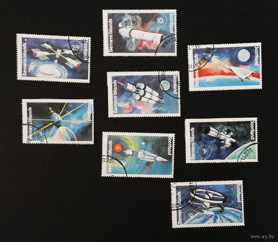 Шотландия 1978 г. Космические корабли. Космос, полная серия из 8 марок #0026-K1P3