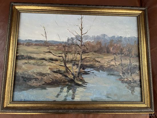 Дучиц Н.В. 36-27 см к/м пейзаж 1958 г.