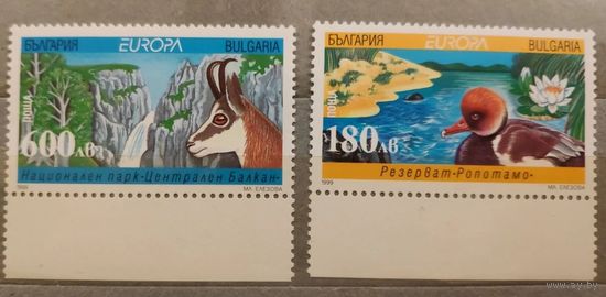 Болгария 1999, Европа СЕРТ, Фауна птица, утка, серна, MNH\\Е7