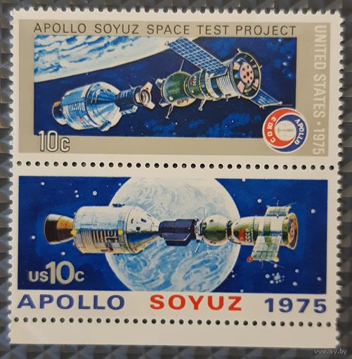 1975  Экспериментальный полет "Апполон- Союз"   США