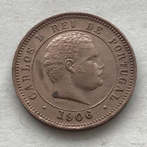 Португалия 5 реалов (рейсов) 1906 Карлуш I - состояние!