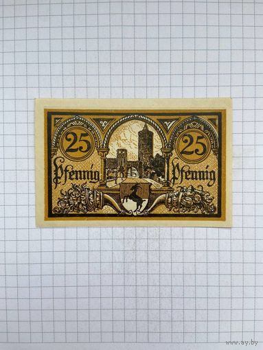 Нотгельд 25 пфеннигов Германия Ютербог-0501