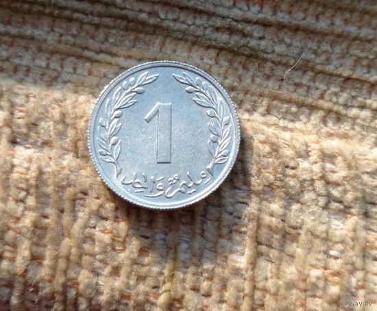 Werty71 Тунис 1 миллим 1960 1 1