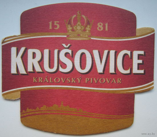Подставка под пиво (бирдекель) Krusovice. В ассортименте. Цена за 1 шт.