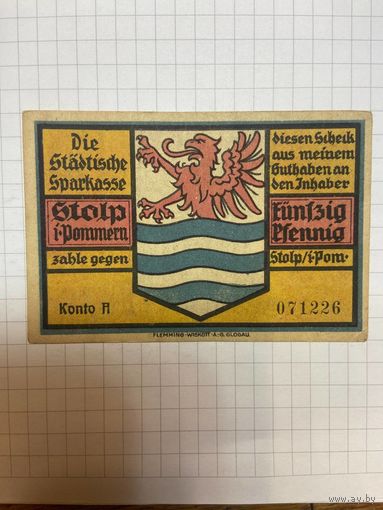 50 пфеннигов (нотгельды) г. Германия Столп и Померания-1201