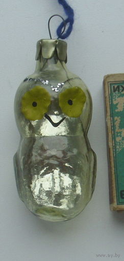Ёлочная игрушка. Сова. Е-64.