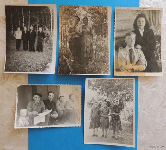 Фото "Деревенские праздники", 1940-1950-е гг., Гродненщина, 5 шт.