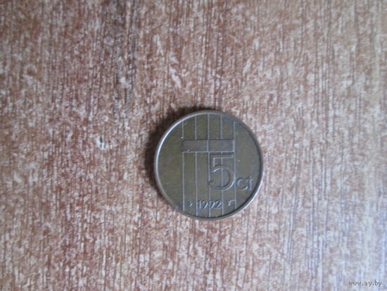 5 центов 1992 года.Нидерланды.
