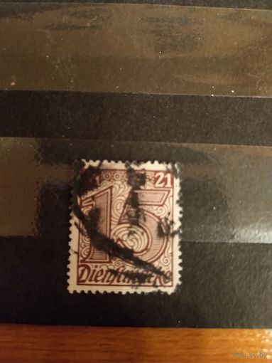1920 Германия Рейх служебные Мих 18 оценка 2 евро цифра"21"(3-9)