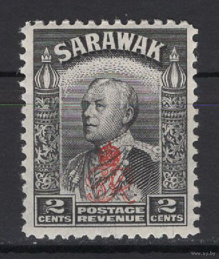 Саравак 1947** 2 cents надпечатка "Королевский Вензель"