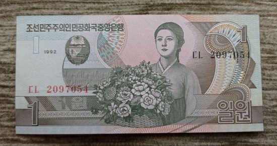 Werty71 Северная Корея КНДР 1 вона 1992 UNC банкнота