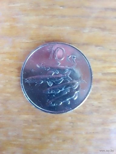 Монеты. Исландия 10 крон 1984 г.