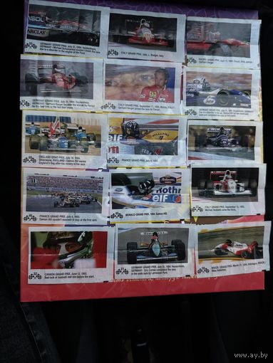21  вкладыш Формула  1 Гран  при Formula 1 Grand  Prix