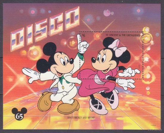 1994 Сент-Винсент Гренадины 2806/B315 Дисней - Дискотека Микки и Минни 6,00 евро