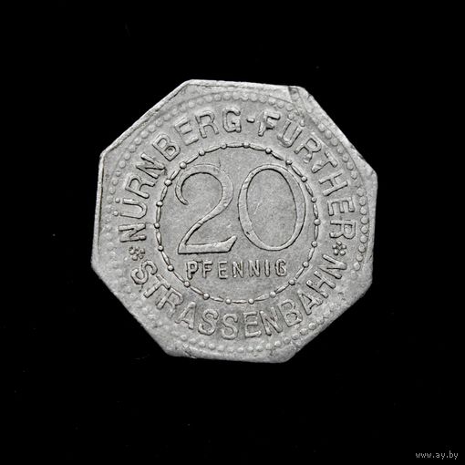 20 пфеннингов 1920 г, Нюрнберг (Германия)