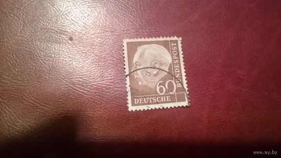 Марка Профессор доктор Теодор Хеусс 1954 год Германия