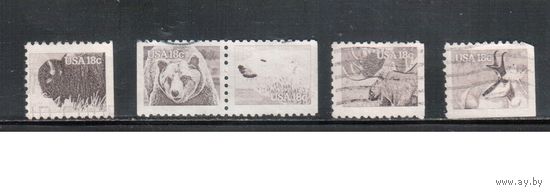 США-1981, (Мих.1473-) ,  гаш. , Стандарт, Фауна, 5 марок