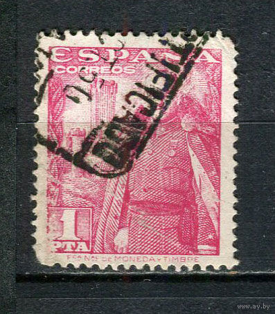 Испания - 1948/1949 - Генерал Франко 1Pta - [Mi.967] - 1 марка. Гашеная.  (Лот 37Gh)-T2P52