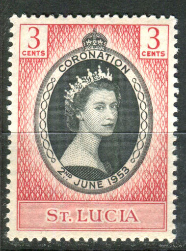 Британские колонии - Сент-Люсия - 1953г. - коронация королевы Елизаветы II - 1 марка - полная серия, MLH [Mi 145]. #2-Bc-D-KS-5