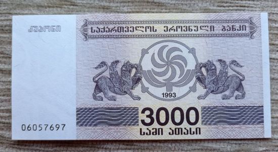 Werty71 Грузия 3000 лари 1993 UNC банкнота