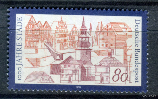 Германия - 1994г. - 1000 лет городу Штаде - полная серия, MNH [Mi 1709] - 1 марка