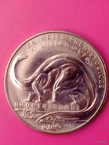 Западная Сахара 1000 песет 1993 бронтозавр