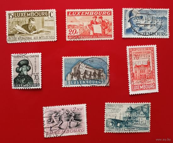 Сборный лот Люксембурга 1935, 1936, 1938, 1947, 1952, 1953, 1960 годов
