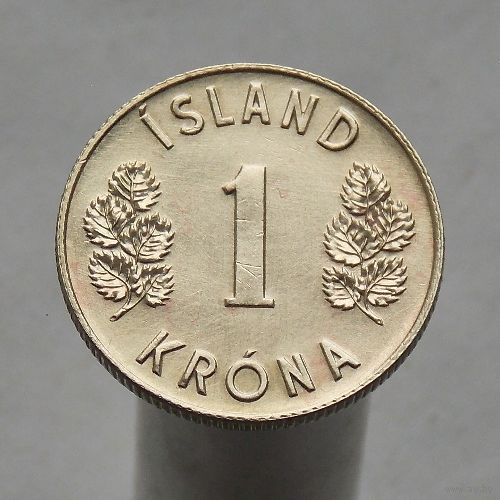 Исландия, 1 крона 1975