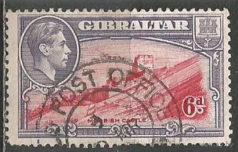 Гибралтар. Король Георг VI. Замок. 1938г. Mi#112.