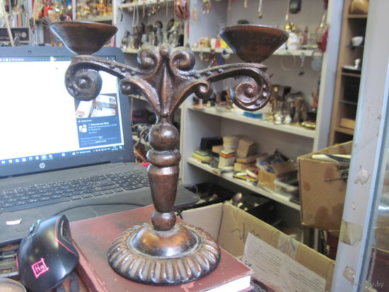 Подсвечник на две свечи 24 см с рубля!