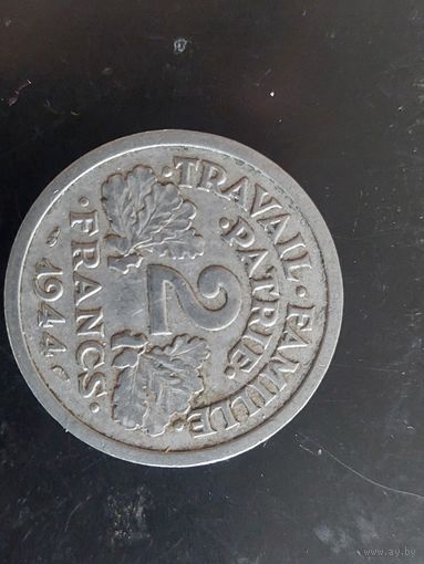 2 франка франция 1944