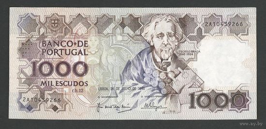 Португалия 1000 эскудо 1990 года. Тип Р-181. Состояние аUNC