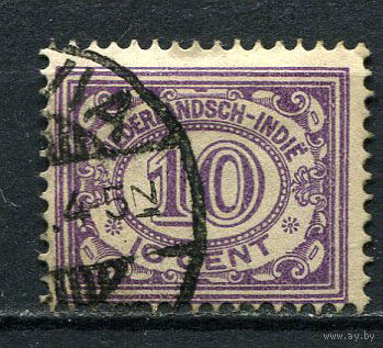 Нидерландская Индия - 1922/1925 - Цифры 10С - [Mi.142] - 1 марка. Гашеная.  (Лот 39Gs)-T41P16