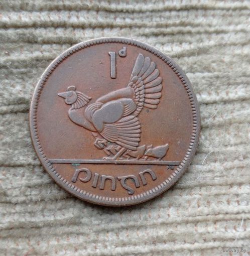 Werty71 Ирландия 1 пенни 1948 наседка с цыплятами