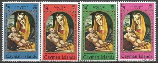 Кайманы. Рождество в живописи. 1969г. Mi#241-44.