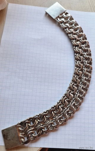 Браслет - Серебро 925 - Длина 27.5см -ширина 2.5см Вес 152 грамма