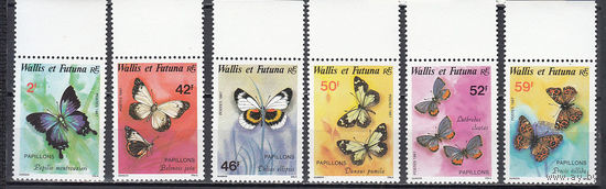 Фауна. Бабочки. Уоллес и Футуна. 1987. 6 марок. Michel N 521-526 (15,0 е)