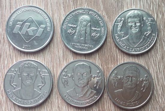 Жетоны. Команда Литвы по баскетболу на ЧЕ в 2011 году