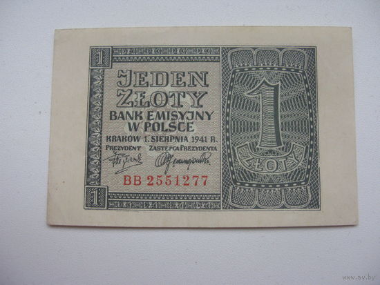 Польша 1  злотый 1941