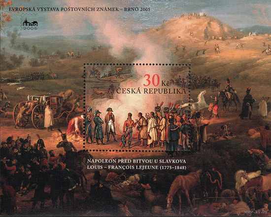 Почтовая марка Чехии "Napoleon pred bitvou u slavkova louis - francois lejeune (1775-1848)"