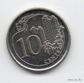 РЕСПУБЛИКА СИНГАПУР. 10 ЦЕНТОВ 2013. ЛЕВ