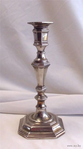 Подсвечник настольный 24 см Серебрение 01