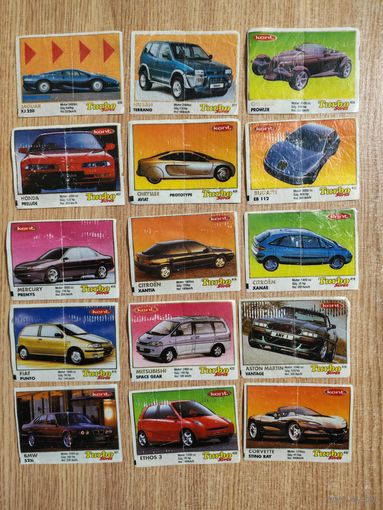 Вкладыши от жвачки Турбо супер Turbo Super, серия 331-470 Цена за 1 шт