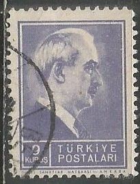 Турция. Мустафа И.Инёню. Второй Президент. 1942г. Mi#1144.