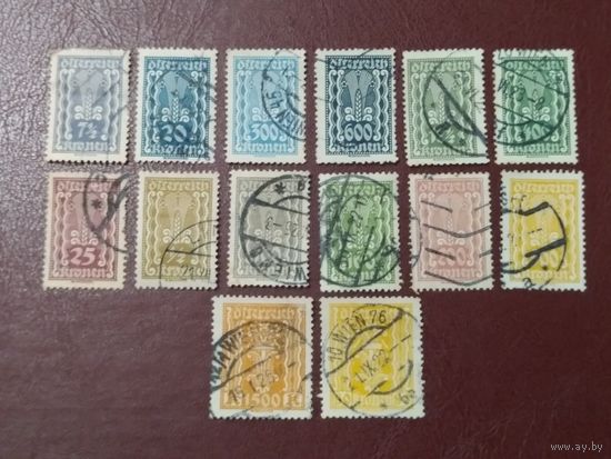 Австрия. 1922-1924гг. 15 шт.