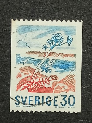 Швеция 1967. Предметы из истории почты и природы